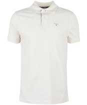 Men's Barbour Tartan Pique Polo Shirt - Whisper White