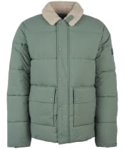 Men's Barbour International Auther Deck Quilte Jacket - Agave Green
