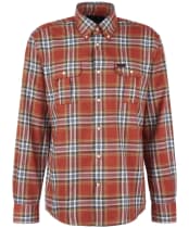 Men’s Barbour Singsby Thermo Weave Shirt - Rust