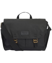 Barbour Essential Wax Messenger Bag - Black