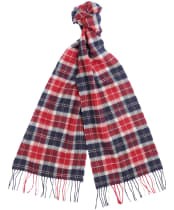 Barbour Tartan Lambswool Scarf - Cranberry Tartan