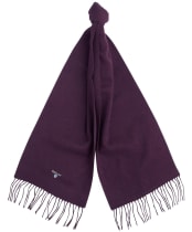 Barbour Plain Lambswool Scarf - DAMSON 2