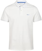 Men's Gant Regular Contrast Pique Short Sleeve Rugger - Eggshell