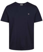 Men's Gant Regular Shield Cotton T-Shirt - Evening Blue