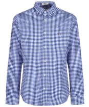 Men's Gant Regular Poplin Gingham Shirt - College Blue