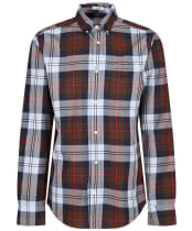 Men's Gant Poplin Large Check Shirt - Rich Brown