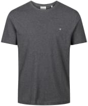 Men's Gant Regular Shield Cotton T-Shirt - Antracite Melange