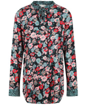 Women’s Lily & Me Sorrel Tie Neck Loose FIt Shirt - Black