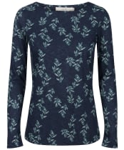 Women’s Lily & Me Monica Long Sleeve Cotton Top - Navy