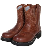 Women's Ariat Fatbaby Saddle Western Leather Boots - Brown