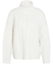 Women's Barbour Woodlane Roll Neck Jumper - Aran Tropical