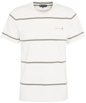 Men's Barbour Dart Stripe Cotton T-Shirt - Whisper White