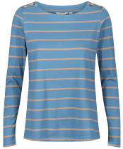 Women’s Lily and Me Riverside Long Sleeve Cotton Top - Soft Blue