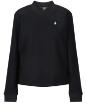 Women's Volcom Polar Fleece Crew Neck Sweater - Black