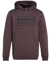 Men's Barbour International Pop Over Hoodie - Bitter Chocolate