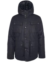 Men's Barbour International Galloway Waxed Cotton Jacket - Black