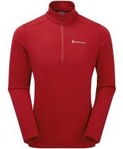 Men's Montane Protium Half-Zip Pull-On Mid Layer - Acer Red