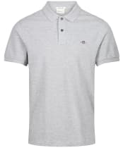 Men's GANT Original Pique Rugger Cotton Polo Shirt - Grey Melange