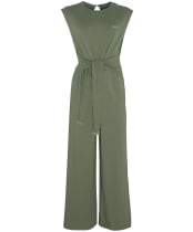Women's Barbour International Bluford Jersey Jumpsuit - Green Smoke