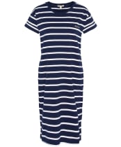 Women's Barbour Otterburn Stripe Cotton T-Shirt Dress - Navy / White