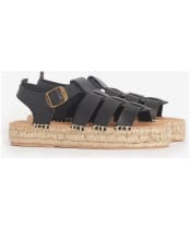 Women's Barbour Paloma Platform Espadrille Sandals - Black