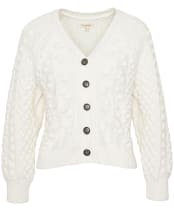 Women's Barbour Wallflower Knitted Bobble Stitch Cardigan - Aran Tropical