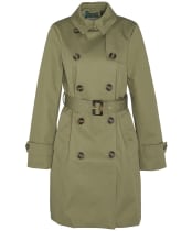 Women's Barbour Short Greta Showerproof Jacket - Burnt Olive / Ancient Poplar