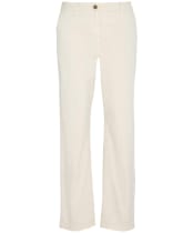 Women's Barbour Cropped Chino Trousers - Ecru