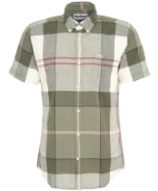 Men's Barbour Douglas S/S Tailored Shirt - Glenmore Olive Tartan