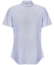 Men's Barbour Oxtown Short Sleeve Tailored Shirt - Dark Denim