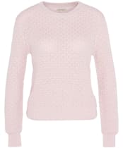 Women's Barbour Angelonia Knitted Crew Neck Jumper - Mousse Pink