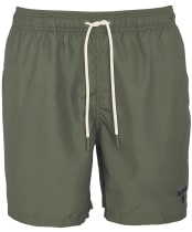Men's Barbour Staple Logo 5' Swim Shorts - Olive