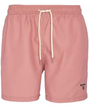 Men's Barbour Staple Logo 5' Swim Shorts - Pink Clay