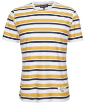 Men's Barbour Whitwell Stripe Short Sleeve Cotton T-Shirt - Honey Gold 
