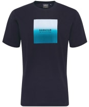 Men's Barbour International Ombre Block Cotton T-Shirt - Black