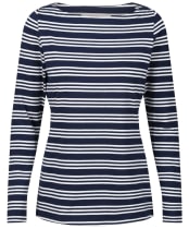 Women's Lily & Me Cleeve Long Sleeve Top - Navy / Ecru