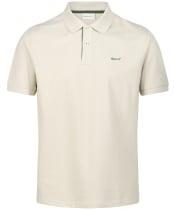 Men's GANT Regular Contrast Pique Short Sleeve Rugger Polo Shirt - Silky Beige