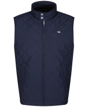 Men’s GANT Quilted Windcheater Vest - Evening Blue