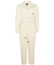 Women's Barbour International Hamilton Denim Jumpsuit - Ecru