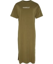 Women's Barbour International Sofia Midi Dress - Golden Khaki