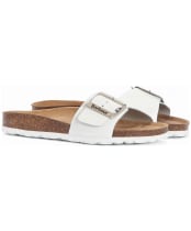 Women's Barbour Benton Suede Slide Sandal - White
