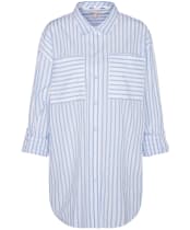 Women's Barbour Nicola Shirt - White / Blue Stripe