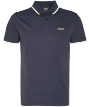 Men's Barbour International Rider Tipped Polo - Dark Navy