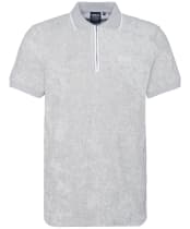 Men's Barbour International Wilton Terry Polo Shirt - Grey Marl