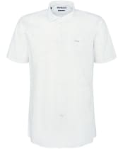 Men's Barbour Horsehill Regular Short Sleeve Printed Summer Shirt - Ecru