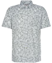 Men's Barbour Jackstone Regular Short Sleeve Printed Summer Shirt - Pea Green