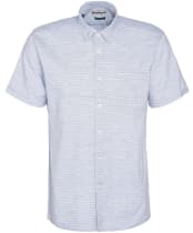Men's Barbour Ashgill Regular Short Sleeve Striped Summer Shirt - Navy