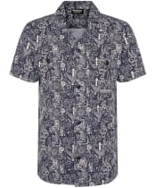 Men's Barbour International Mitchel Printed Summer Shirt - Navy
