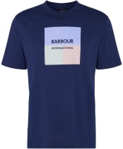 Men's Barbour International Triptych Graphic T-Shirt - Pigment Navy