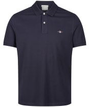 Men's GANT Original Pique Rugger Cotton Polo Shirt - Evening Blue